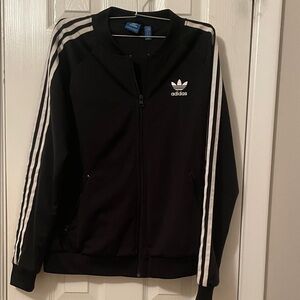 Adidas Black Jacket with Blue Tags
